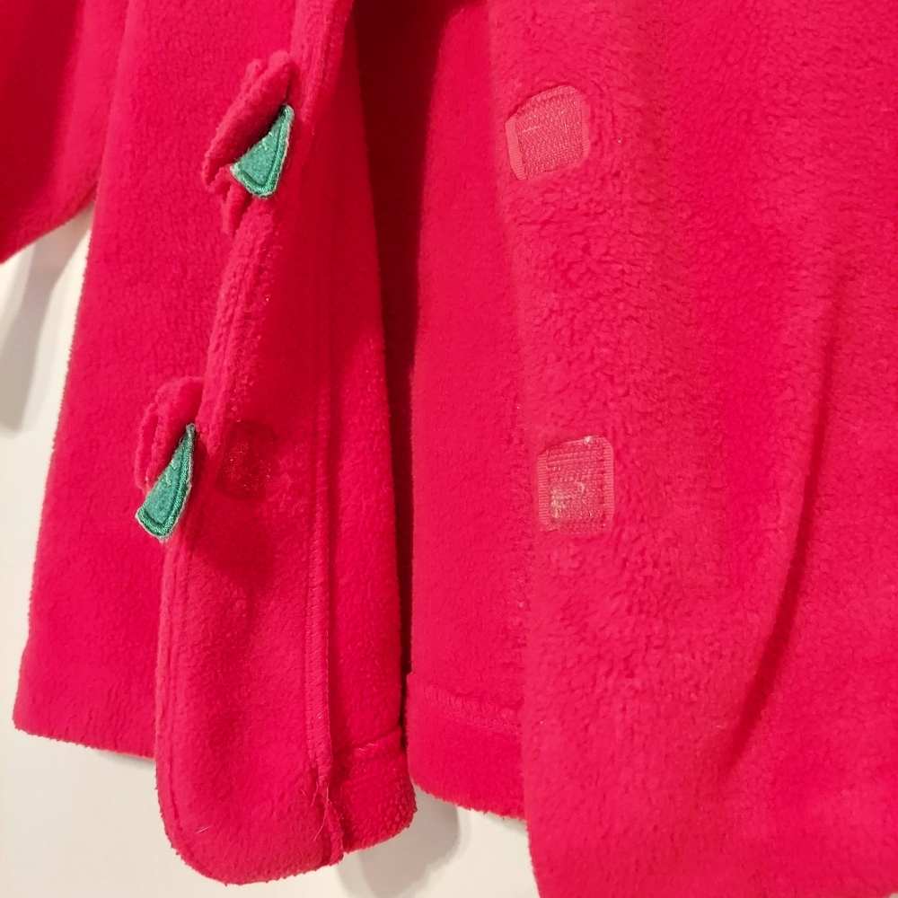 2nd Step Toddler Red Fleece Coat with Rose and Leaves Accent size 18Months - Picture 9 of 12